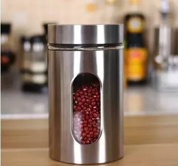 4st Rostfritt Stål Förvaringsburk Te Kaffe Socker Kök 7 4st Rostfritt Stål Förvaringsburk Te Kaffe Socker Kök - Bild 5