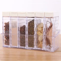 6 St Kryddburk Kryddlåda Kök Kryddor Förvaring White -Köksmaterial Försäljningsbutik 20220509105839 KN19794 3