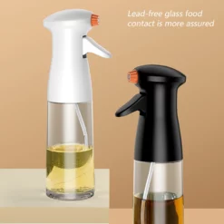 Kök/BBQ Glasolja Sprayflaska Finfördelning Oljekontroll Pott White -Köksmaterial Försäljningsbutik 3 4