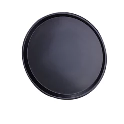 Rund Förtjockad Pizzabricka Non-Stick Bakpanna Hem Kök 4pcs & Black