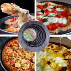 Rund Förtjockad Pizzabricka Non-Stick Bakpanna Hem Kök 2pcs & Black -Köksmaterial Försäljningsbutik 3a033c7d 18ca d86c 446c 8dc315530b2d