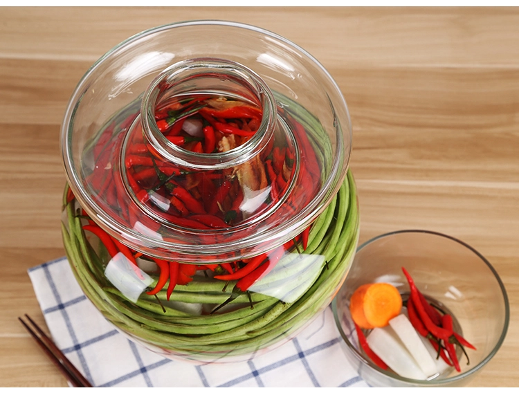 7,5 Kg Glasbehållare Kimchi-burk Inlagda Burkar För Kök 6 7,5 Kg Glasbehållare Kimchi-burk Inlagda Burkar För Kök - Bild 4