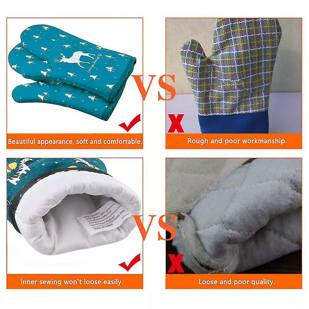 Ugnshandskar För Kök, Ventilerande Värmebeständiga Ugnshandskar 5 Ugnshandskar För Kök, Ventilerande Värmebeständiga Ugnshandskar - Bild 3