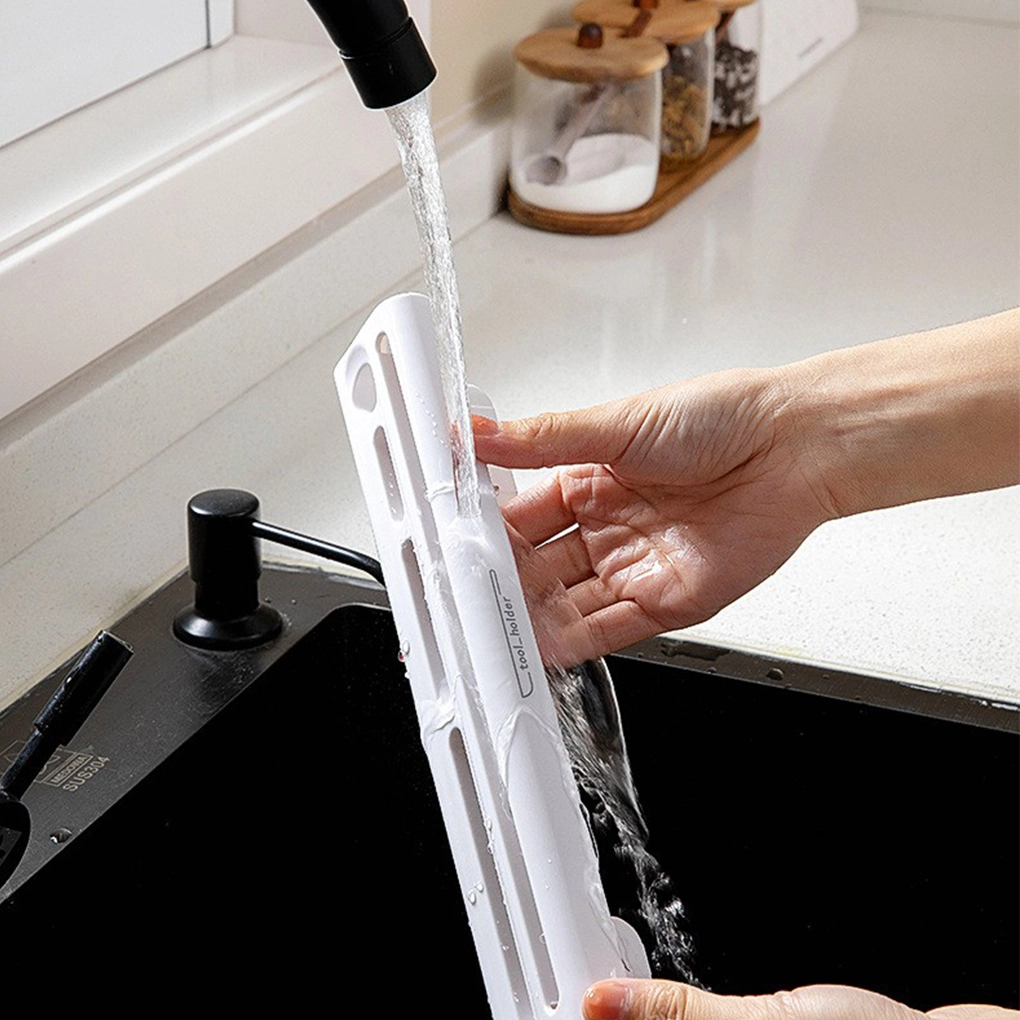 Väggmonterad Slicer Hållare Multifunktionell Hylla Kök Skiving White 5 Väggmonterad Slicer Hållare Multifunktionell Hylla Kök Skiving White - Bild 3