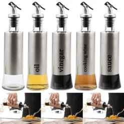 Rostfritt Stål Olja Kök Vinäger Sås Dispenser Oljeflaska Sauce -Köksmaterial Försäljningsbutik 57cd2a78c6404417bc4cbe2c634f99d8
