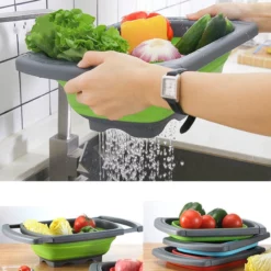 Kök Silikon Folding Sil Skål Avlopp Vattenfilterkorg Green -Köksmaterial Försäljningsbutik 5fa28ee7ba3db41ad5127c9c 3 original