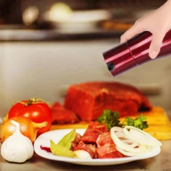 Dispenser Oljeflaska För Kök - Rostfritt Stål - Läcksäker Red -Köksmaterial Försäljningsbutik 6