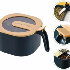 Kök Fyrkantig Kryddlåda 4 Fack Kryddburkar Med Clea -Köksmaterial Försäljningsbutik 61UdYMa5VkL. AC SL1004