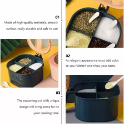 Kök Fyrkantig Kryddlåda 4 Fack Kryddburkar Med Clea -Köksmaterial Försäljningsbutik 61sm1WJaKQL. AC SL1005