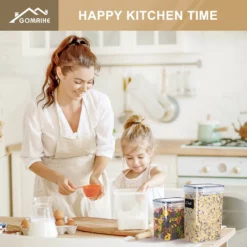 Maihe Förvaringsburkar Set Om 8, Förvaringslåda Kök Lufttät Plast -Köksmaterial Försäljningsbutik 71jk0 V f Uq L AC SL1500