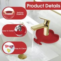 Silikon Kranmatta För Kök Badrum 2st Röd Gul Blomma 9 Silikon Kranmatta För Kök Badrum 2st Röd Gul Blomma -Köksmaterial Försäljningsbutik 71sl 8MGmTL. AC SL1500