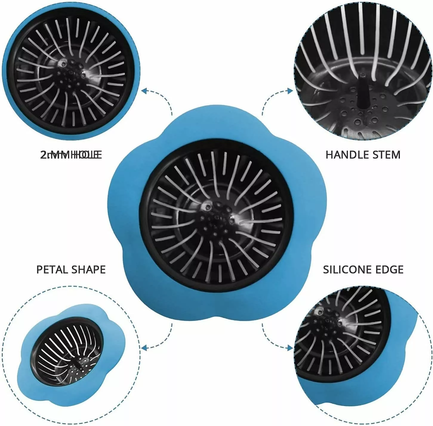 Färgad Diskbänkssil För Handfat, Kök (blå) 4 Färgad Diskbänkssil För Handfat, Kök (blå) - Bild 2
