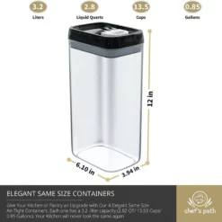 Lufttäta Förvaringsburkar För Ditt Kök - Set (4 St - 3,2 L) -Köksmaterial Försäljningsbutik 71y SFQsuki L AC SL1500