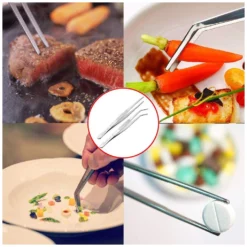 2 Delar Matlagning Pincett Mat Tong Kök Gadget Servering Tång 25cm,Curve -Köksmaterial Försäljningsbutik 7d26608d29484830b620c8cf54ba1a8c