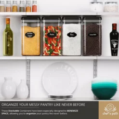 Lufttäta Förvaringsburkar För Ditt Kök - Set (4 St - 3,2 L) -Köksmaterial Försäljningsbutik 81 LQXy Yy S4 L AC SL1500