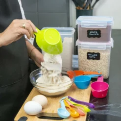 Förvaringsburkar Set Med 6 1,6L - För Kök, Lufttäta Förvaringsbehållare 13 Förvaringsburkar Set Med 6 1,6L - För Kök, Lufttäta Förvaringsbehållare -Köksmaterial Försäljningsbutik 81 Tkf FUj6b L AC SL1500