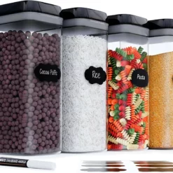 Lufttäta Förvaringsburkar För Ditt Kök - Set (4 St - 3,2 L)