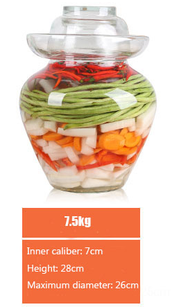 7,5 Kg Glasbehållare Kimchi-burk Inlagda Burkar För Kök 3 7,5 Kg Glasbehållare Kimchi-burk Inlagda Burkar För Kök
