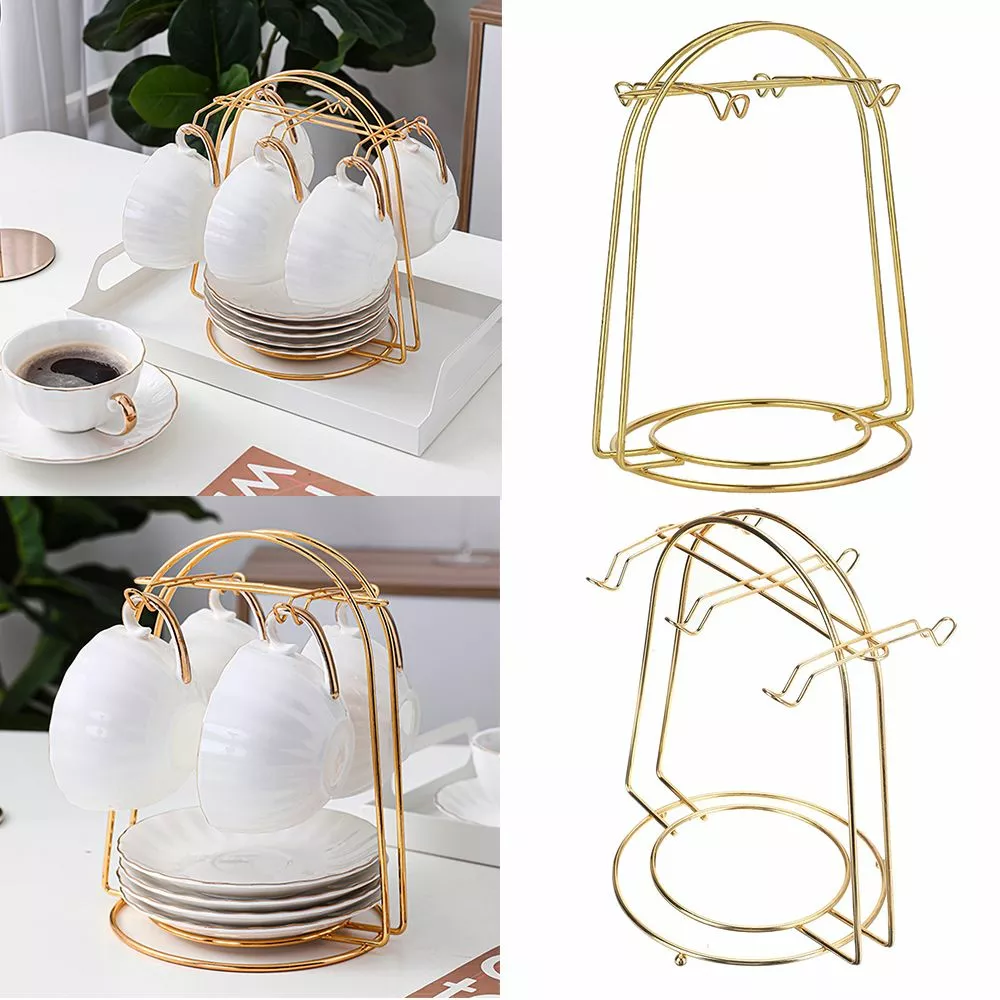 4/6 Koppar Gyllene Koppar Hållare Rack Hem Kök Bordsskiva 6 4/6 Koppar Gyllene Koppar Hållare Rack Hem Kök Bordsskiva - Bild 4