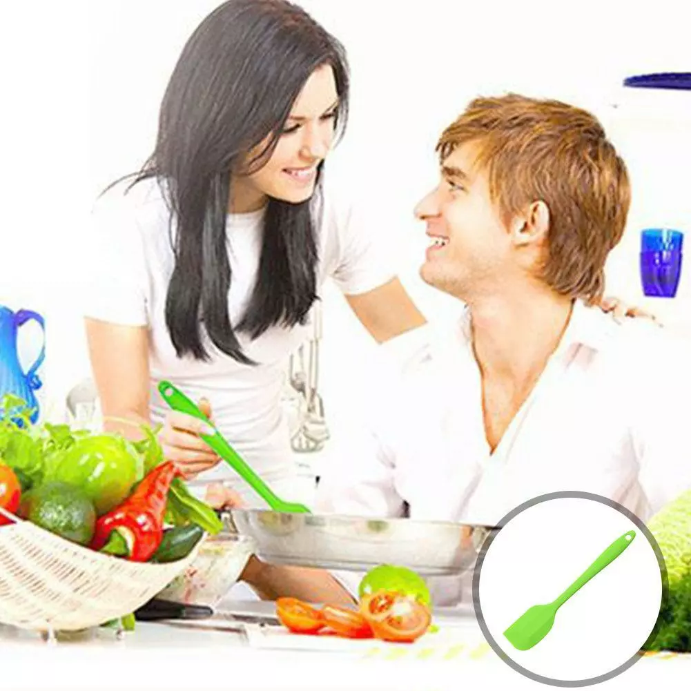 Kök Silikonspatel Matlagning Bakning Skrapakaka Smörcrea Blue 1pcs 4 Kök Silikonspatel Matlagning Bakning Skrapakaka Smörcrea Blue 1pcs - Bild 2