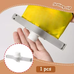 Plast Kök Förvaring Mat Snack Förseglingspåse Clip Sealer Clamp WhiteA One-size 2pcs -Köksmaterial Försäljningsbutik HOM3840g03
