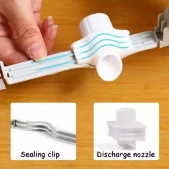 Plast Kök Förvaring Mat Snack Förseglingspåse Clip Sealer Clamp WhiteA One-size 2pcs -Köksmaterial Försäljningsbutik HOM3840g05