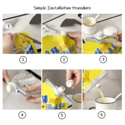 Plast Kök Förvaring Mat Snack Förseglingspåse Clip Sealer Clamp WhiteA One-size 2pcs -Köksmaterial Försäljningsbutik HOM3840g13