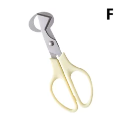 Quail Bird Egg Sax Rostfritt Stål Äggskalsskärare Kök Beige One-size