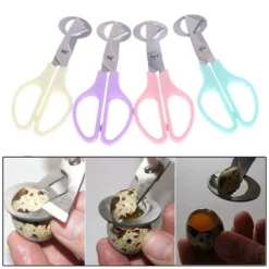 Quail Bird Egg Sax Rostfritt Stål Äggskalsskärare Kök Red One-size -Köksmaterial Försäljningsbutik HOM5818g04 3