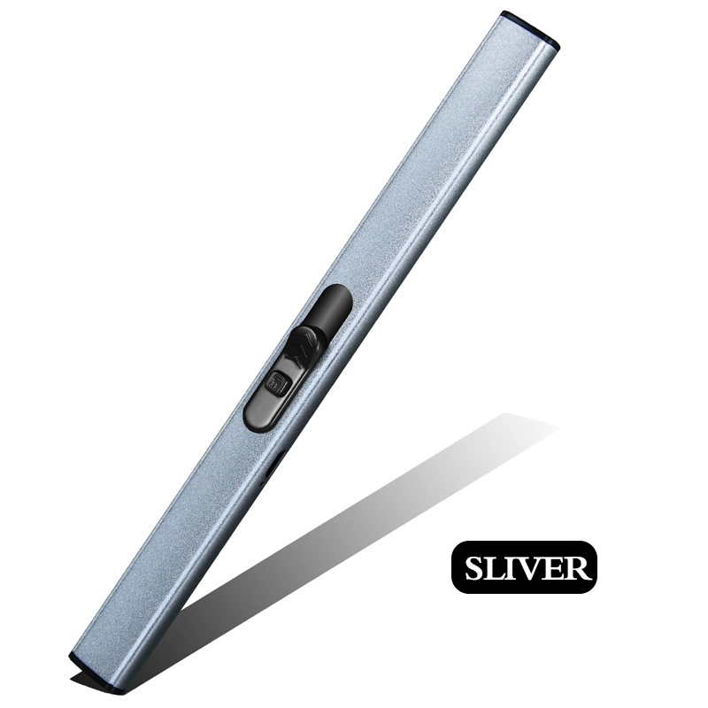 USB Tändare Ljus Plasma Tändare Elektrisk Pulständare Kök Silver 3 USB Tändare Ljus Plasma Tändare Elektrisk Pulständare Kök Silver