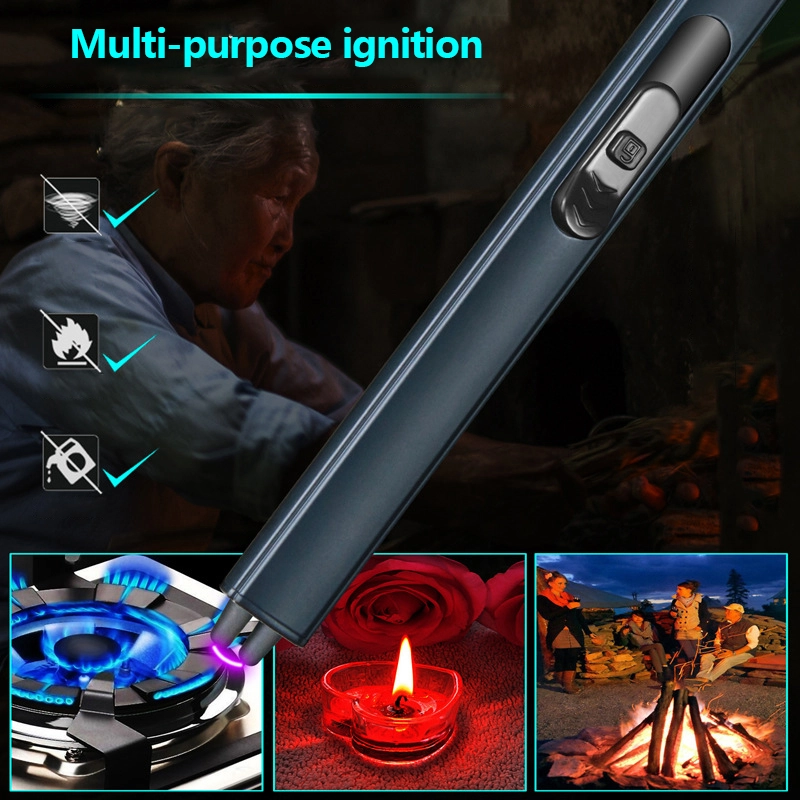 USB Tändare Ljus Plasma Tändare Elektrisk Pulständare Kök Silver 5 USB Tändare Ljus Plasma Tändare Elektrisk Pulständare Kök Silver - Bild 3