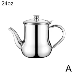 Kök Rostfritt Stål Oljesil Pot Fettbehållare Kanna St SilverA 24oz