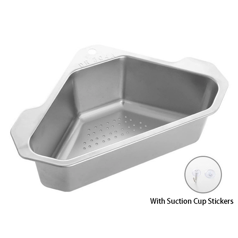 Rostfritt Stål Triangel Avloppskorg Med Sugkopp Kök N1 3 Rostfritt Stål Triangel Avloppskorg Med Sugkopp Kök N1