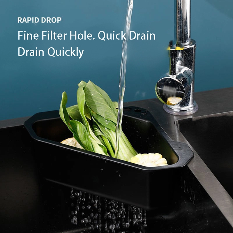 Rostfritt Stål Triangel Avloppskorg Med Sugkopp Kök N1 6 Rostfritt Stål Triangel Avloppskorg Med Sugkopp Kök N1 - Bild 4