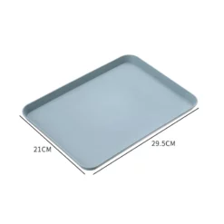 Creative Nordic Rektangulär Plastförvaringsbricka Hem Kök F Blue S