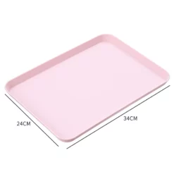Creative Nordic Rektangulär Plastförvaringsbricka Hem Kök F Pink L