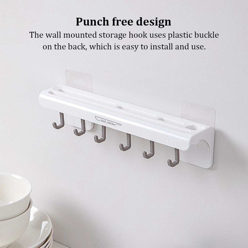 Väggmonterad Slicer Hållare Multifunktionell Hylla Kök Skiving White 6 Väggmonterad Slicer Hållare Multifunktionell Hylla Kök Skiving White - Bild 4