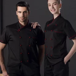 Kök Kockrockar Kockar Uniform Kock Arbetar Kläder För Black M -Köksmaterial Försäljningsbutik e2251eab36c14e48b70a37e60f9c6741