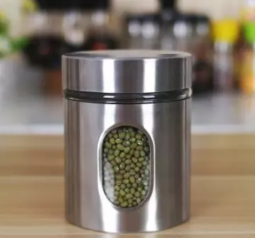 4st Rostfritt Stål Förvaringsburk Te Kaffe Socker Kök 6 4st Rostfritt Stål Förvaringsburk Te Kaffe Socker Kök - Bild 4