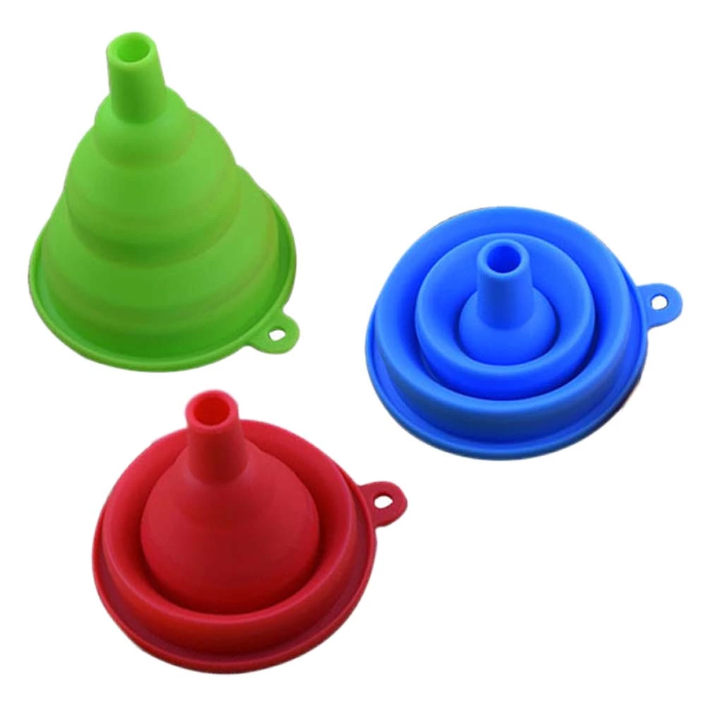 Hopfällbar Vikbar Mini Silikon Tratt Verktyg Kök Praktisk Blue 3 Hopfällbar Vikbar Mini Silikon Tratt Verktyg Kök Praktisk Blue