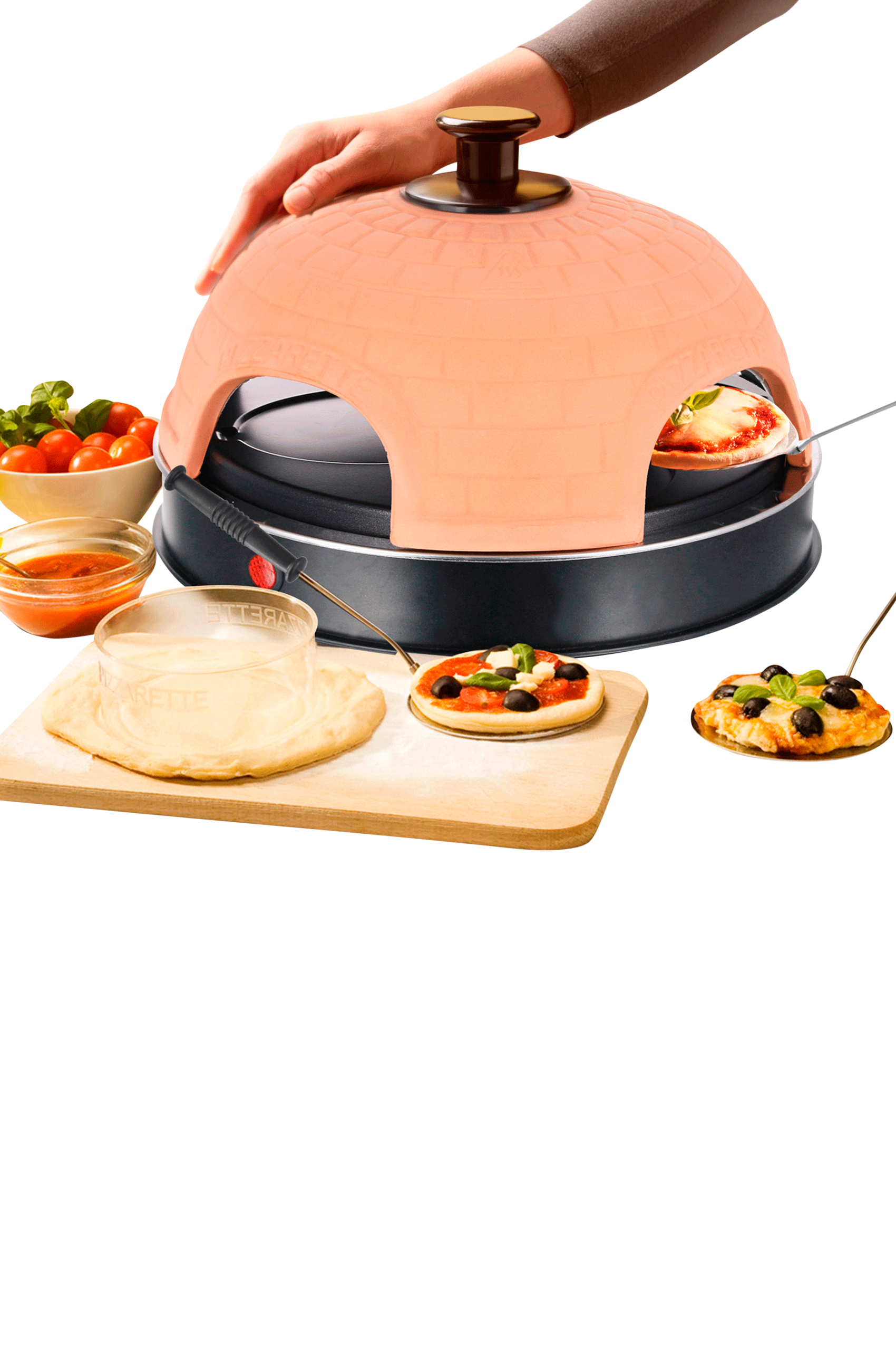 Kök & Hushåll Emerio Pizza Maker Terracotta Inkl. 4 4 Kök & Hushåll Emerio Pizza Maker Terracotta Inkl. 4 - Bild 2