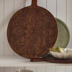 Kök & Hushåll Ellos Home Skärbräda Flora Ø 38 Cm -Köksmaterial Försäljningsbutik ell 1705947 01 Fm M0076191 scaled