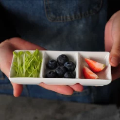 Kök Restaurang Hushåll 3 Fack Keramik Krydda -Köksmaterial Försäljningsbutik f273bf68453f64aeb1026b9a5fb9a82f