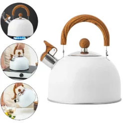 2,5L Visselpipa Vattenkokare / Tekanna / Hopfällbart Handtag / Kök White
