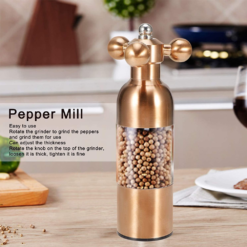 Pepparkvarn Saltskakare, Kök Rostfritt Stål Salt Peppar Rose Gold Trumpet -Köksmaterial Försäljningsbutik f4Y7B8A450r2k9S0y6A9