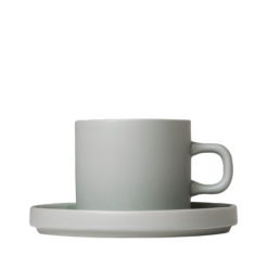 Kök & Hushåll Blomus Kaffemuggar Med Fat. 2 St Set. Pilar 200ml -Köksmaterial Försäljningsbutik hom 1704744 03 Fs