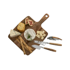 Kök & Hushåll Mischa Billing Stor Ostbräda Med Vinöppnare Och Två Ostbestick Mischa