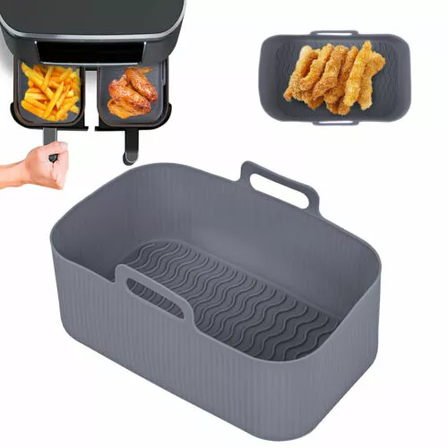 Silikon Pot Air Fryer Kök BBQ Platta Uppvärmning Bakpanna Gray 3 Silikon Pot Air Fryer Kök BBQ Platta Uppvärmning Bakpanna Gray