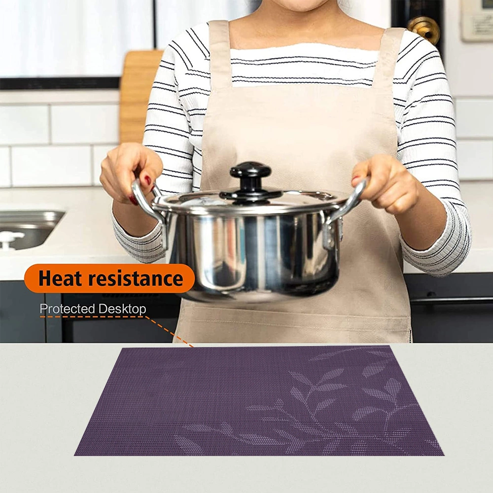 Värmebeständiga Bordsunderlägg, Lätt Att Rengöra För Kök, Lila Purple 6 Värmebeständiga Bordsunderlägg, Lätt Att Rengöra För Kök, Lila Purple - Bild 4